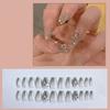 Esmalte Adesivo Vestível Estilo Igual ao de Wen Elf Manicure Diamante Adesivos de Unha Acabados Unhas Postiças Removíveis Adesivos de Unha Longa