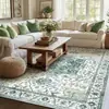 Tapete de Sala de Estar Estilo Retrô Personalizado Grande Área Achado Sofá Mesa de Centro Lavável à Máquina Dobrável Faux Cashmere Tapete Grande