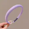 Diadema de corona alta estilo coreano, diadema de borde ancho, diadema para lavarse la cara con dientes, accesorio para el cabello de tela a cuadros de alta gama