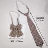 Song Xiaoxia Spot JK Tie - Conjunto de pajarita con cuello floral para mujer, uniforme DK para niñas y hombres, accesorios a cuadros a rayas para estudiantes