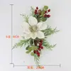 Flores Artificiales Más Vendidas Transfronterizas, Arreglos Florales Navideños, Flores de Navidad, Flores Artificiales de Tres Capas, Decoraciones Navideñas