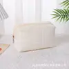 Bolsa de maquillaje de almohada, bolsa de almacenamiento de artículos de tocador de gran capacidad, bolsa de maquillaje de felpa, bolsa portátil de almacenamiento de maquillaje para viajes, bolsa de tocador