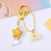Llavero Creativo en Forma de Corazón con Degradado, Estuche para Auriculares y Accesorios, Colgante de Mochila de Colores Dulces de Moda