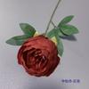 Peonía simulada de una sola rama, flor falsa de estilo europeo, flor de peonía hilada en núcleo, arreglo floral para set de salón de bodas, accesorios florales para mesa de hogar