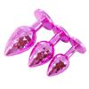 Plug anal metálico de diamante rosa expansor anal para homens e mulheres saindo masturbação massagem na parte de trás brinquedo adulto sm diversão