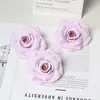 Flor de Rosa Despertar Simulada Flor Falsa Pinza para el Cabello Terminada Material de Flor de Seda Hecha a Mano Accesorios de Decoración para Guirnaldas de Boda