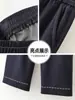 Jeans Reto de Cintura Alta Moderno para Mães, Novo Estilo Outono, Calças Largas Soltas Estilosas para Mulheres de Meia-Idade e Idosas