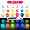 Pigmento acrílico súper brillante pintura luminosa pintura al óleo pintada a mano por niños líquido fluorescente a base de agua arte pintura luminosa impermeable transfronterizo