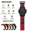 Reloj Electrónico Sanda Multifuncional Estudiante Personalizado Creativo Nylon Velcro Reloj Reloj Despertador Tres Veces Reloj de Pulsera Impermeable