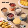 Mini Tazón para Dips de Acero Inoxidable con Tapa de Silicona para el Hogar Caja de Ensalada de Tomate Taza para Salsas Vajilla Portátil Plato para Condimentos