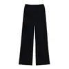 Pantalones elegantes de pierna ancha, corte holgado con cintura en V, casuales y relajados para estar en casa, diseño de pierna recta, pantalones deportivos que ciñen la cintura