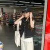 Chaleco de Pana con Relleno de Algodón para Mujer, Chaqueta Corta sin Mangas de Cuello Alto con Botones, Ropa de Abrigo para Mujer de Otoño e Invierno