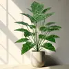 Plantas Verdes Simuladas Transfronterizas, Flores de Raíz Blanca, Plantas Grandes en Maceta para Paisajismo, Plantas de Piso para Exteriores, Plantas Artificiales, Plantas Verdes Biónicas