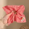 Pañuelo Cuadrado con Lunares Crema y Lazo, Goma para el Cabello para Mujer, Cuerda para el Cabello Versátil Estilo Bosque de Alta Gama, Banda de Goma Duradera, Diadema de Intestino Grueso