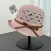 Sombrero de sol de ala enrollada hueco transpirable con lazo que hace que la cara se vea más pequeña, sombrero tipo cuenca moderno casual versátil de moda, sombrero de pescador para mujer