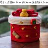 Cesta de Almacenamiento con Tapa, Snacks, Artículos Varios para Sala de Estar, Cubo de Almacenamiento de Cuerda de Algodón para el Hogar, Cesta Tejida de Almacenamiento y Organización, Caja de Almacenamiento