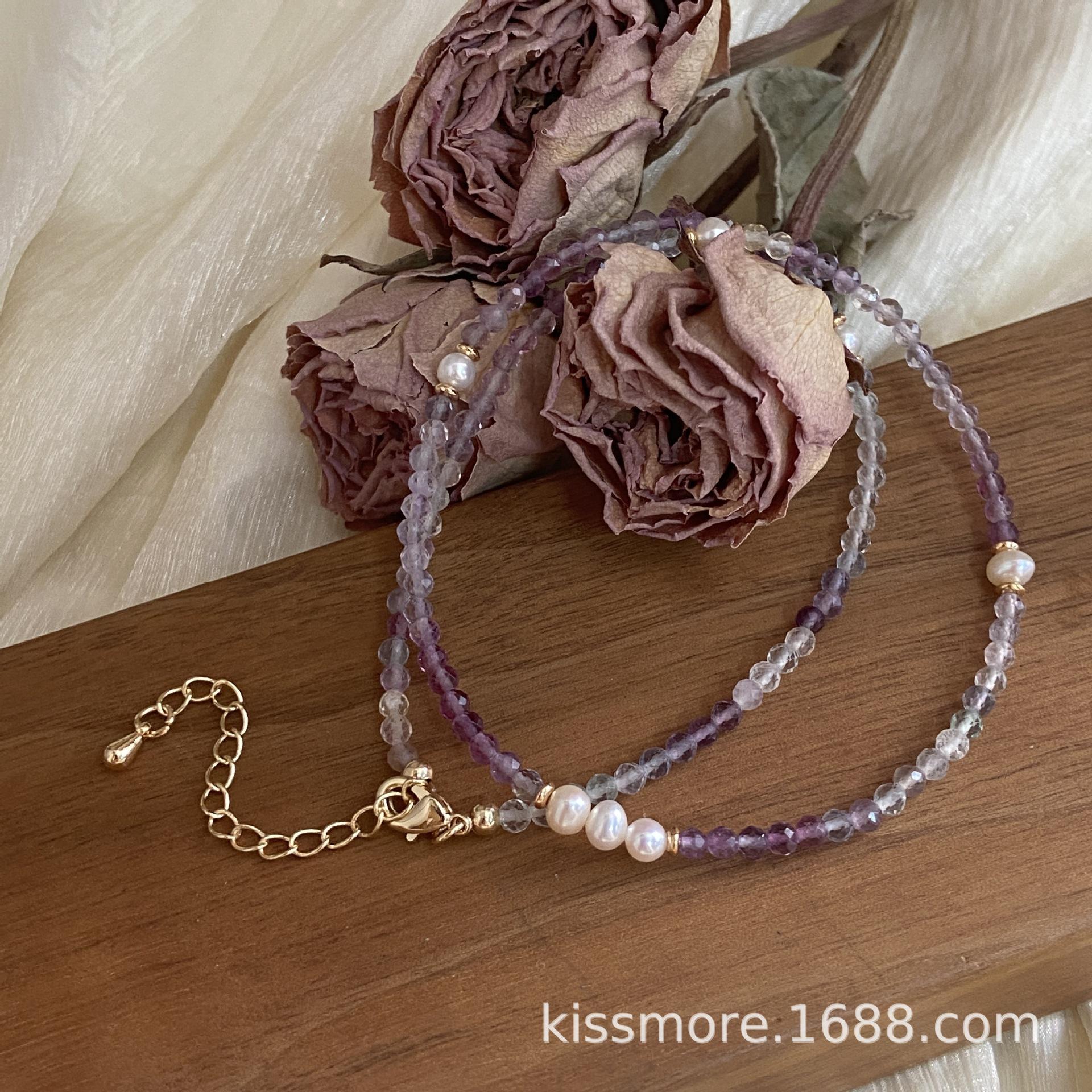小颗紫色萤石间隔珍珠项链12.jpg