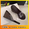 Sandalias de Plataforma Estilo Hada de Gama Alta con Tira Transparente y Estampado de Leopardo para Mujer, Nuevo Modelo Verano 2026, Sandalias de Cuña Altas para Aumentar la Estatura