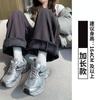 Calça de Moletom Cinza para Mulheres, Primavera, Outono, Inverno 2026 Novo Estilo, Calça Larga Reta High Street, Calça de Moletom Casual Versátil Estilo Americano
