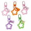 Chaveiro Criativo de Liga Metálica Vazada com Pingente de Coração Colorido para Bolsas de Meninas