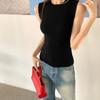 Foto Real # Camisola de Algodón Puro para Mujer Capa Interior Verano Nuevo Chica Hot Puede Usar Top Exterior Camiseta sin Mangas
