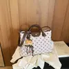 Bolsa Tote de Bolinhas Listradas para Mulheres 2026 Nova Grande Capacidade Bolsa Transversal para o Dia a Dia Outono Inverno Bolsa de Mão de Lona Retrô