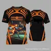 Padrão de Pickleball Impressão 3D Transfronteiriça Nova Roupa Infantil Casual Camiseta de Manga Curta com Gola Redonda Venda Direta da Fábrica Fornecimento para Comércio Exterior