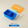 Fiambrera de plástico PP rectangular con compartimentos para estudiantes, fiambrera para trabajadores de oficina, fiambrera de ensalada portátil y juego de vaso de agua