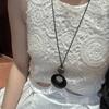 Collar étnico con colgante de resina, cadena larga retro nicho para suéter, joyería de moda con nuevo diseño al por mayor