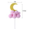 Rosa Girly Coração Decoração Do Bolo Plug-in Nuvem Arco-Íris Princesinha Fada Bebê Menina Aniversário Plug-in
