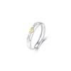 Anillo de pareja de plata esterlina Sansheng albaricoque diseño nicho anillo antiguo símbolo de amor un par de regalos para amigos y amigas