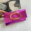 Bolsa de Mão Feminina 2026 Nova Tendência Elegante Brilhante Clutch Bolsa de Festa Elegante Toque de Luxo Bolsa Envelope Bolsa Quadrada