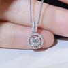 Collar de diamantes Mosan de imitación de 3 quilates para mujer, cadena de clavícula de platino pt950, colgante de circonita con ocho corazones y ocho flechas.