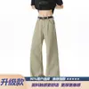 Jeans vintage gruesos y fluidos de marca de verano modernos de corte holgado, pantalones de trabajo rectos lavados estilo americano, pantalones casuales para hombre