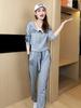 Moda Europea Elegante Casual Traje Deportivo para Mujer 2023 Nuevo Conjunto de Dos Piezas de Moda para Mujer de Talla Grande Suelto