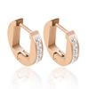 Pendientes de acero inoxidable con forma de gota de nicho, chapados en forma de cuadrado, estilo japonés y coreano, para viajeros, nuevos, con hebilla de medio anillo.