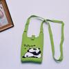 2024 Bolsa de Mão Mini de Tricô Guofeng Panda Bolsa de Celular Fashion Guofeng Bolsa de Ombro Bolsa Casual Versátil