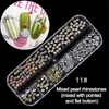 Accesorios para Uñas Pequeños Diamantes de Imitación Acrílicos Irregulares de Dorso Plano Cuentas Metálicas Lentejuelas Perlas de Nácar Diamantes de Imitación de Pan de Oro