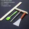 Ferramentas para crepe rastelo de bambu empurrador de chapa libélula de bambu para crepe raspador de crepe pincel de frutas para crepe espalhar ovo panqueca