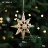 Nuevos Colgantes Dorados Navideños Transfronterizos, Adornos Electroplateados para Árbol de Navidad, Copos de Nieve, Accesorios de Ciervos, Suministros Navideños