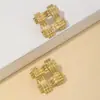 Europa y Estados Unidos transfronterizos exagerados geométricos retorcidos estilo moda simples pendientes pendientes tendencia personalidad Joker pendientes al por mayor