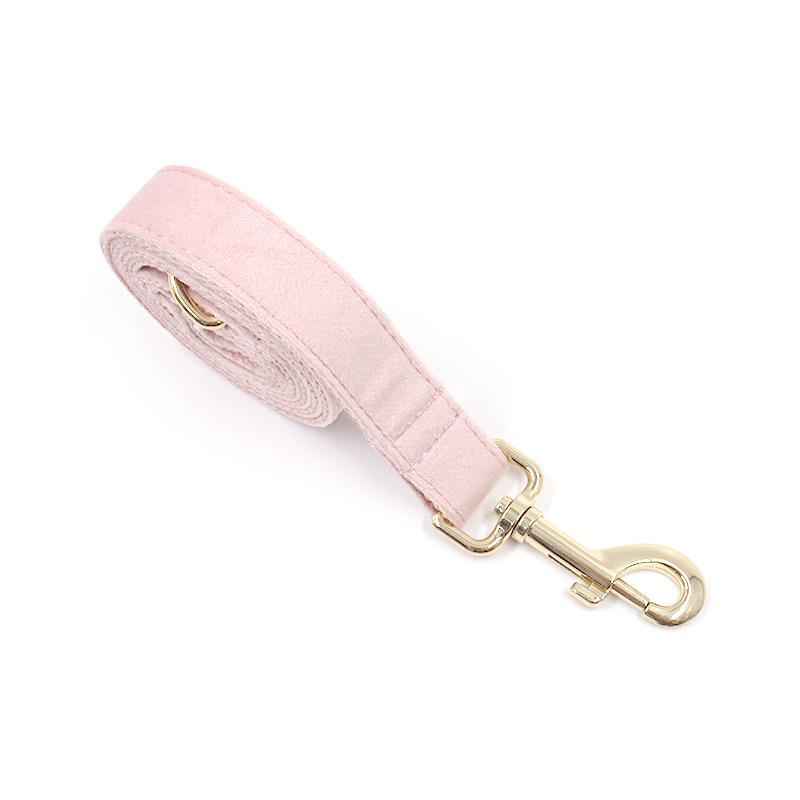 厂家货源金扣粉绒牵引绳 宠物用品牵引绳单绳 亚马逊爆款跑步狗