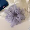 Scrunchie de rede com bolinhas doces estilo coreano e pérolas, acessório de cabelo fofo e elegante para prender o cabelo ou fazer um coque, novo design