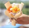 Mini Ramilletes Tejidos a Mano, Regalos Creativos de Cumpleaños, Flores de Lana, Decoraciones de Flores Eternas