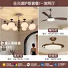 Novo lustre de sala de estar estilo vintage, luz principal de alta luminosidade e proteção para os olhos para o hall, luminária de madeira maciça com juntas de bambu estilo retro francês novo chinês