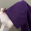 Camiseta de Algodón Puro de Marca de Moda Morado Uva de Manga Corta Ajustada para Mujer, Top de Moda Adelgazante para Verano, Paquete de 40