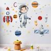 Pegatinas de pared con diseño de astronauta, cohete, universo, espacio exterior, para habitación infantil, decoración de salón y dormitorio, autoadhesivas, AY20070
