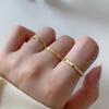 Anel Feminino Fan Zhiqiao Estilo Francês 925 Sterling Silver Combinação Fino MINI Anel Design Minimalista Feminino Sense ins Internet Anel Vermelho