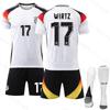 Euro 2024 Alemanha Home Calças Pretas Uniforme de Futebol No.13 Muller 8 Cruz 6 Kimisch Uniforme Nacional