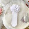 Botas Calcetines de Algodón para Niños Niñas Mujeres Primavera Verano Lolita Dulce Felpa Corazón Raya Vertical Encaje Estilo Ballet Calcetines de Princesa
